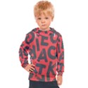 Letters Alphabet Typography Texture Kids  Hooded Pullover View1