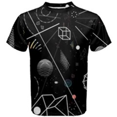 Future Space Aesthetic Math Men s Cotton T-shirt by pakminggu