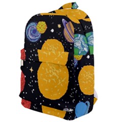 Circle Illustration Space Art Cute Pattern Classic Backpack by pakminggu