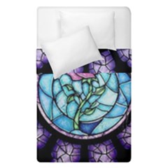 Cathedral Rosette Stained Glass Beauty And The Beast Duvet Cover Double Side (single Size) by Cowasu