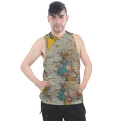 Vintage World Map Men s Sleeveless Hoodie by Cowasu