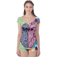 Brain-heart-balance-emotion Boyleg Leotard 