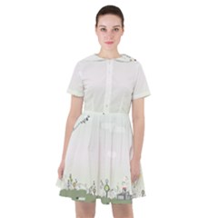 Abstract-background-children Sailor Dress by Cowasu