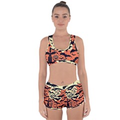 Bat Pattern Racerback Boyleg Bikini Set by Valentinaart