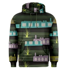 Narrow-boats-scene-pattern Men s Core Hoodie by Cowasu