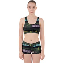 Narrow-boats-scene-pattern Work It Out Gym Set by Cowasu