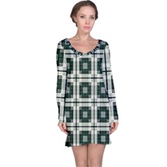 Pattern-design-texture-fashion Long Sleeve Nightdress by Cowasu