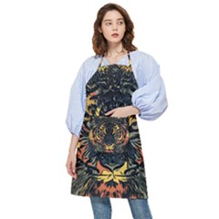 Tiger-predator-abstract-feline Pocket Apron by Cowasu