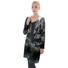 Sea-island-castle-landscape Hooded Pocket Cardigan by Cowasu