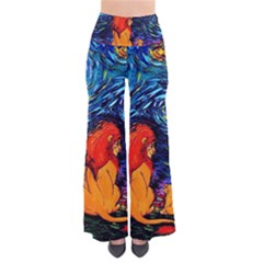 Lion Art Starry Night Van Gogh So Vintage Palazzo Pants by Sarkoni