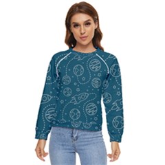 Space Seamless Pattern Women s Long Sleeve Raglan T-shirt