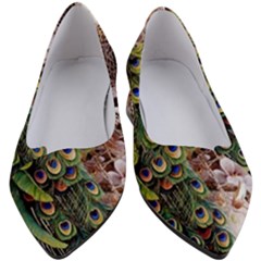 Japanese Painting Flower Peacock Women s Block Heels 