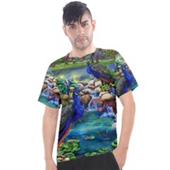 Peacocks  Fantasy Garden Men s Sport Top by Bedest