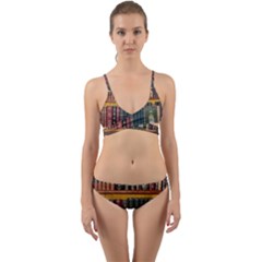 Books-library-bookshelf-bookshop Wrap Around Bikini Set