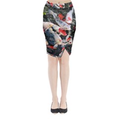 Koi Fish Nature Midi Wrap Pencil Skirt