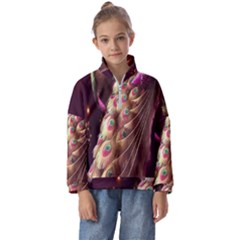 Peacock Dream, Fantasy, Flower, Girly, Peacocks, Pretty Kids  Half Zip Hoodie