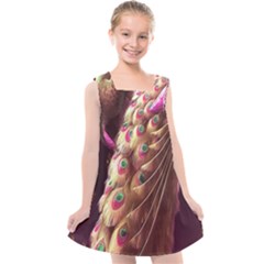 Peacock Dream, Fantasy, Flower, Girly, Peacocks, Pretty Kids  Cross Back Dress by nateshop