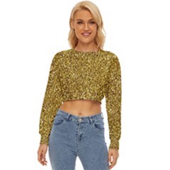 Gold Glittering Background Gold Glitter Texture, Close-up Lightweight Long Sleeve Sweatshirt by nateshop