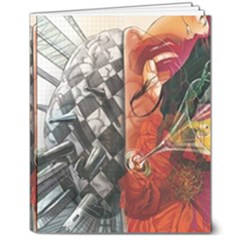 Left And Right Brain Illustration Splitting Abstract Anatomy 8  X 10  Softcover Notebook by Bedest