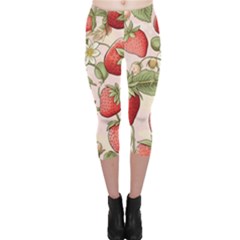 Strawberry Fruit Capri Leggings 