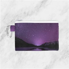 Dark Purple Aesthetic Landscape Canvas Cosmetic Bag (small) by Sarkoni