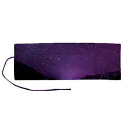 Dark Purple Aesthetic Landscape Roll Up Canvas Pencil Holder (m) by Sarkoni