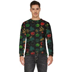 Apples Honey Honeycombs Pattern Men s Fleece Sweatshirt by Sarkoni