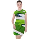 Golf Course Par Green Drawstring Hooded Dress View1