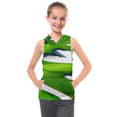 Golf Course Par Green Kids  Sleeveless Hoodie by Sarkoni