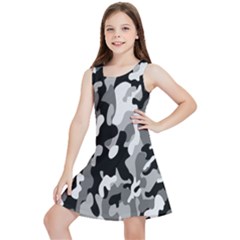 Dark Camouflage, Military Camouflage, Dark Backgrounds Kids  Lightweight Sleeveless Dress