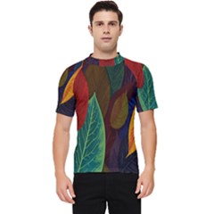 Leaves, Colorful, Desenho, Falling, Men s Short Sleeve Rash Guard by nateshop