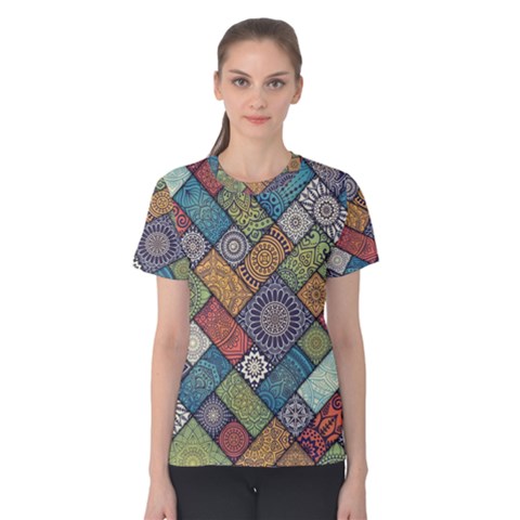 Mandala Pattern Abstract , Mandala, Pattern, Abstract Women s Cotton T-shirt by nateshop