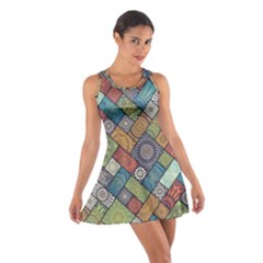 Mandala Pattern Abstract , Mandala, Pattern, Abstract Cotton Racerback Dress