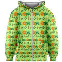 Summer Fun Pattern Kids  Zipper Hoodie Without Drawstring