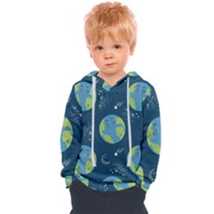 Seamless Pattern Cartoon Earth Planet Kids  Overhead Hoodie by Grandong