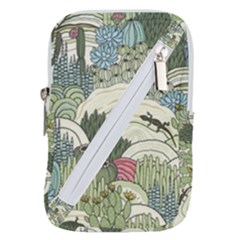 Playful Cactus Desert Landscape Illustrated Seamless Pattern Belt Pouch Bag (small) by Grandong