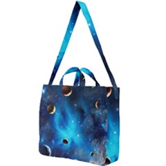 3d Universe Space Star Planet Square Shoulder Tote Bag by Grandong