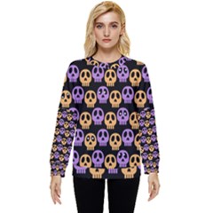 Halloween Skull Pattern Hidden Pocket Sweatshirt by Ndabl3x