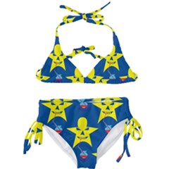 Blue Yellow October 31 Halloween Kids  Classic Bikini Set by Ndabl3x