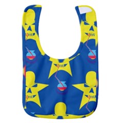 Blue Yellow October 31 Halloween Baby Bib by Ndabl3x