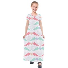 Halloween Pattern Kids  Short Sleeve Maxi Dress by Ndabl3x