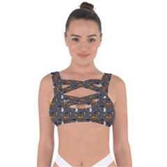 Halloween Bat Pattern Bandaged Up Bikini Top by Ndabl3x