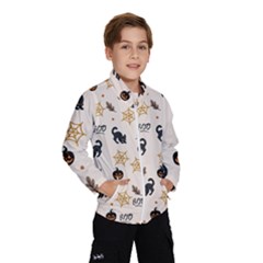 Cat Halloween Pattern Kids  Windbreaker by Ndabl3x