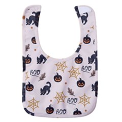 Cat Halloween Pattern Baby Bib by Ndabl3x