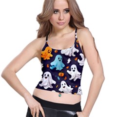 Ghost Pumpkin Scary Spaghetti Strap Bra Top by Ndabl3x