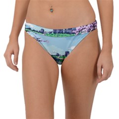 Japanese Themed Pixel Art The Urban And Rural Side Of Japan Band Bikini Bottoms by Sarkoni