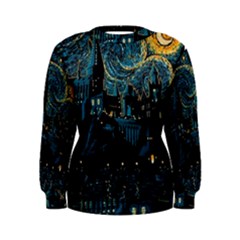 Hogwarts Starry Night Van Gogh Women s Sweatshirt by Sarkoni