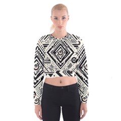 Tribal Pattern Cropped Sweatshirt by Sobalvarro