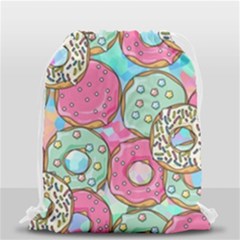 Donut Pattern Texture Colorful Sweet Drawstring Bag (small) by Grandong
