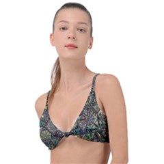 Digital Art Triangle Pattern Texture Mosaic Knot Up Bikini Top by Grandong